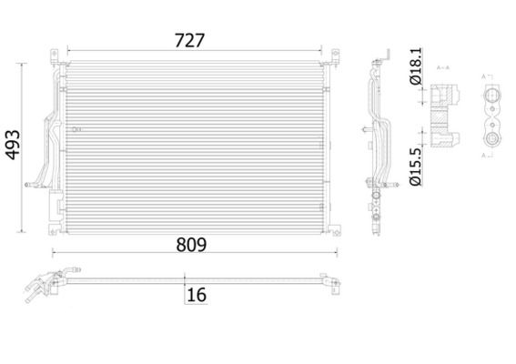 MAHLE AC 908 000S Condenser, air conditioning