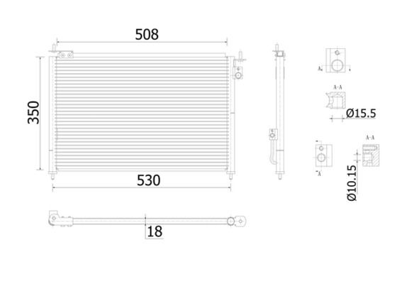 MAHLE AC 910 000S Condenser, air conditioning