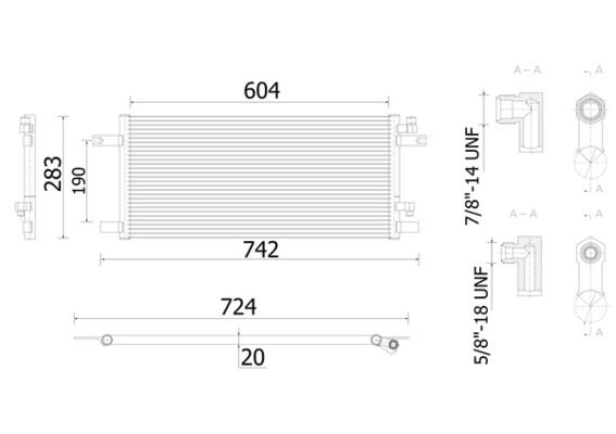 MAHLE AC 913 000S Condenser, air conditioning