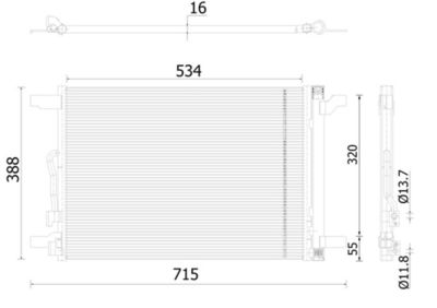 Condenser, air conditioning MAHLE AC 915 000S