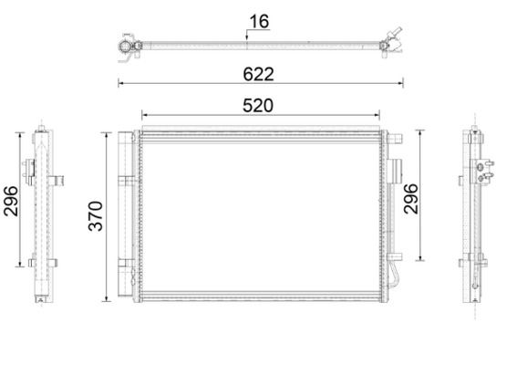 MAHLE AC 918 000P Condenser, air conditioning