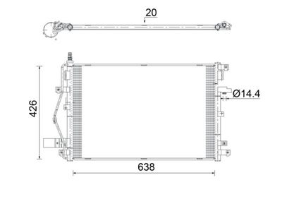 Condenser, air conditioning MAHLE AC 924 000S