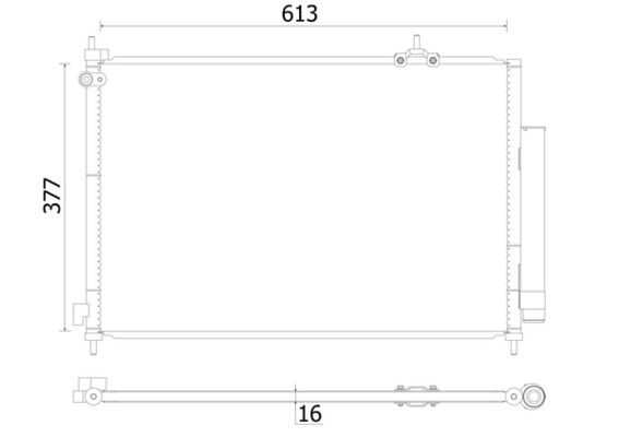 MAHLE AC 927 000S Condenser, air conditioning