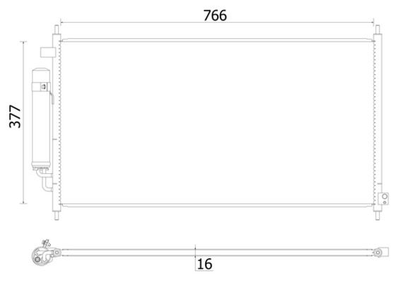 MAHLE AC 928 000S Condenser, air conditioning
