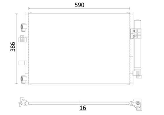 MAHLE AC 930 000S Condenser, air conditioning