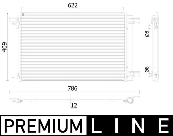 MAHLE AC 939 000P Condenser, air conditioning