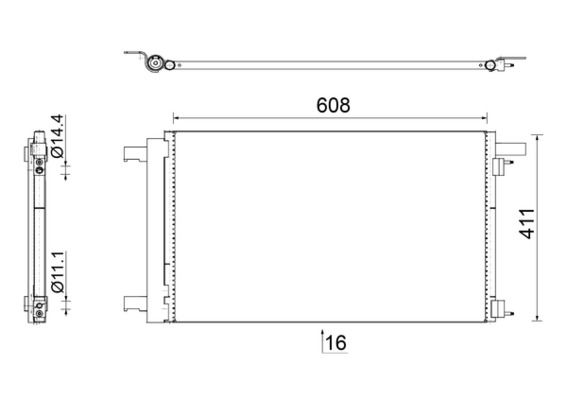 MAHLE AC 939 000S Condenser, air conditioning