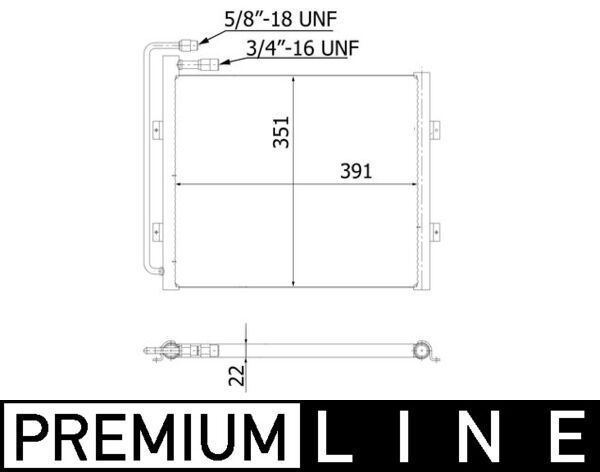 MAHLE AC 940 000P Condenser, air conditioning