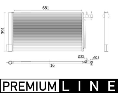 Condenser, air conditioning MAHLE AC 941 000P