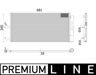 Condenser, air conditioning MAHLE AC 942 000P