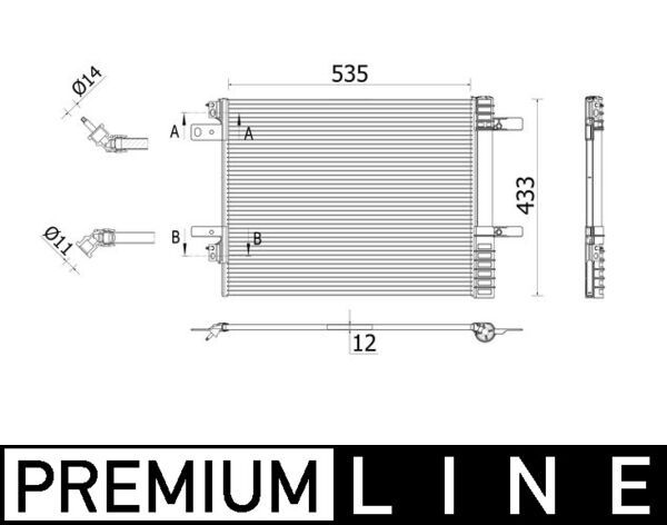 MAHLE AC 943 000P Condenser, air conditioning