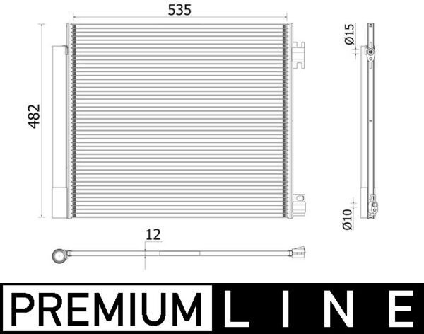 MAHLE AC 944 000P Condenser, air conditioning
