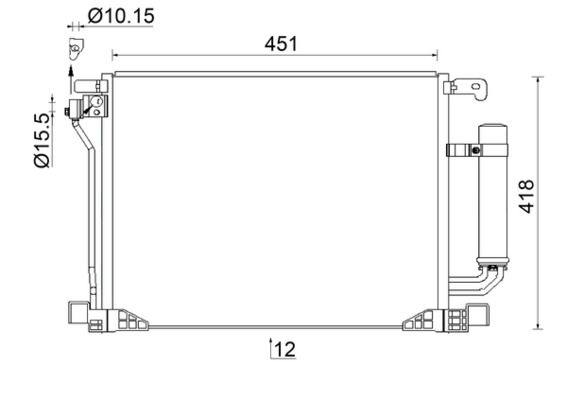 MAHLE AC 953 000S Condenser, air conditioning