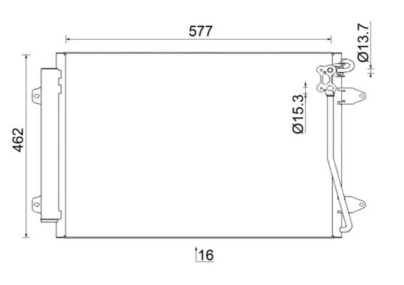 MAHLE AC 954 000S Condenser, air conditioning