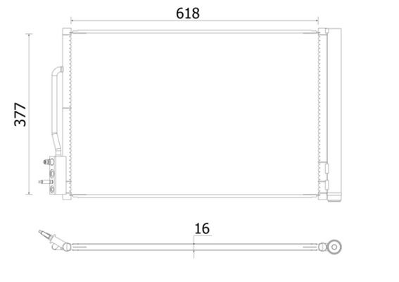 MAHLE AC 955 000S Condenser, air conditioning