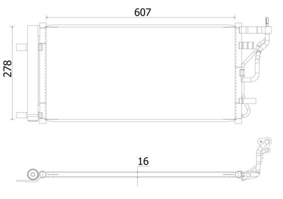 MAHLE AC 956 000S Condenser, air conditioning