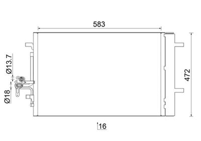 Condenser, air conditioning MAHLE AC 959 000S