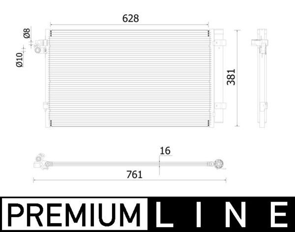 MAHLE AC 99 000P Condenser, air conditioning