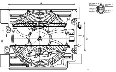 Fan, air conditioning condenser MAHLE ACF 23 000S