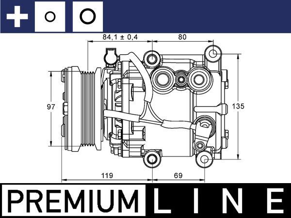 MAHLE ACP 106 000P Compressor, air conditioning
