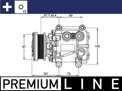 Compressor, air conditioning MAHLE ACP 1099 000P