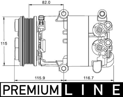 Compressor, air conditioning MAHLE ACP 1332 000P