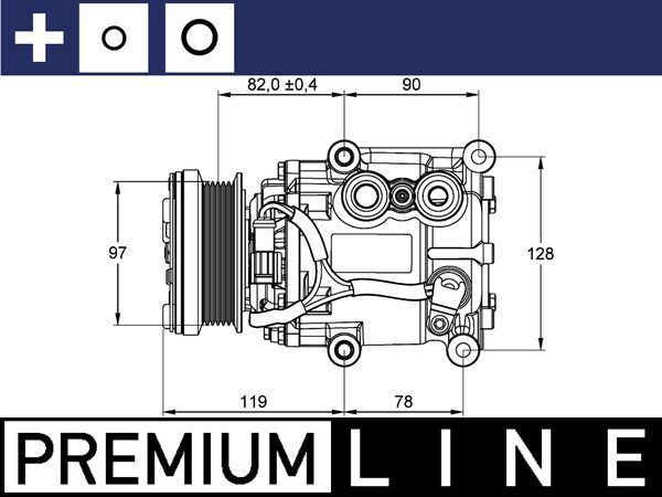 MAHLE ACP 22 000P Compressor, air conditioning