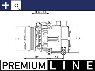 Compressor, air conditioning MAHLE ACP 858 000P