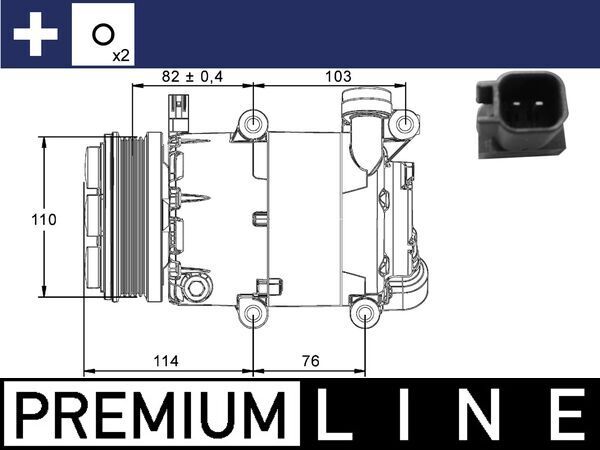 MAHLE ACP 864 000P Compressor, air conditioning