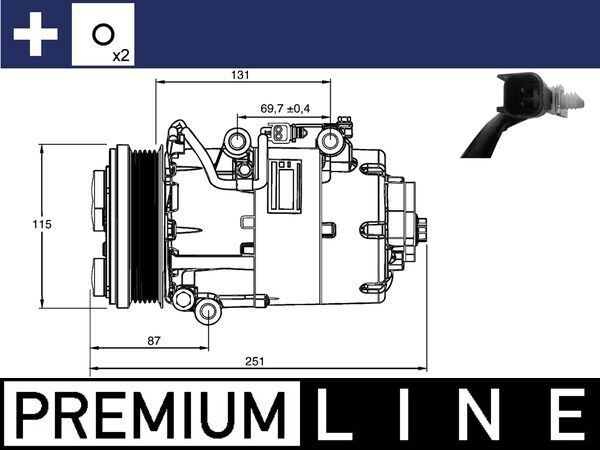 MAHLE ACP 868 000P Compressor, air conditioning