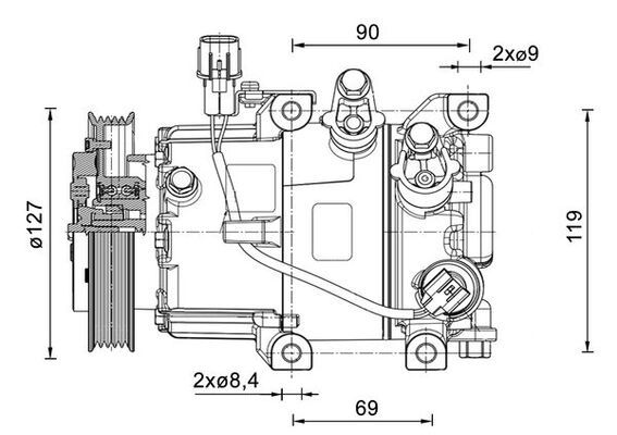 MAHLE ACP 1464 000P Compressor, air conditioning