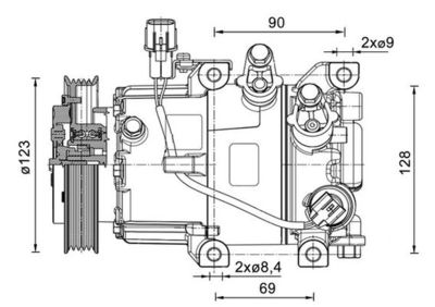 Compressor, air conditioning MAHLE ACP 1465 000P