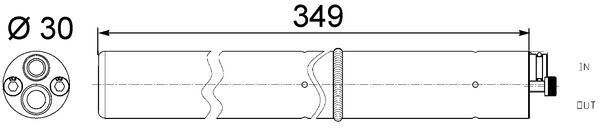 MAHLE AD 243 000S Dryer, air conditioning