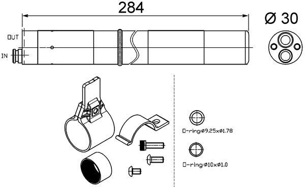 MAHLE AD 251 000S Dryer, air conditioning
