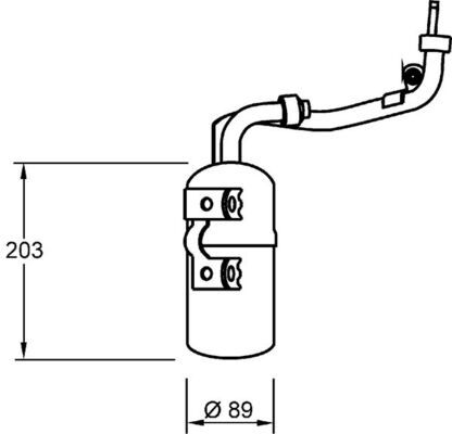 MAHLE AD 277 000S Dryer, air conditioning
