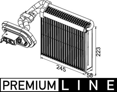 Evaporator, air conditioning MAHLE AE 100 000P