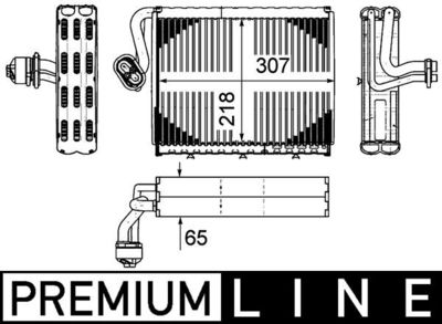 Evaporator, air conditioning MAHLE AE 108 000P
