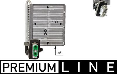 Evaporator, air conditioning MAHLE AE 118 000P