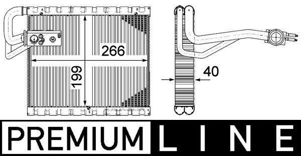 MAHLE AE 123 000P Evaporator, air conditioning
