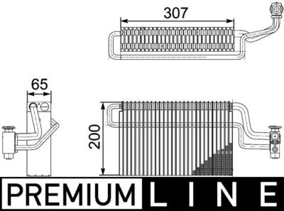 Evaporator, air conditioning MAHLE AE 146 000P