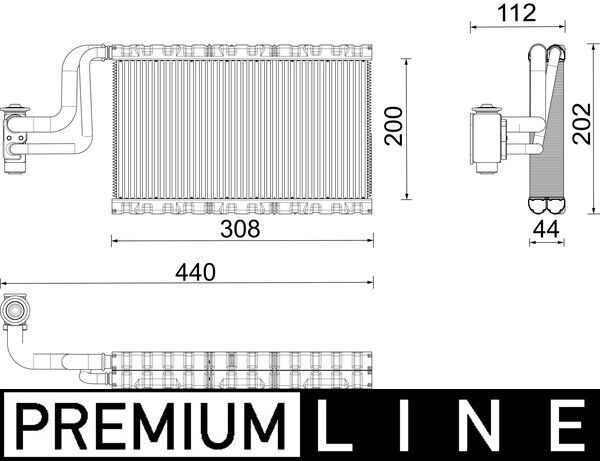 MAHLE AE 191 000P Evaporator, air conditioning