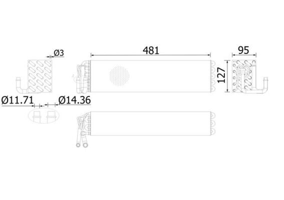 MAHLE AE 192 000S Evaporator, air conditioning