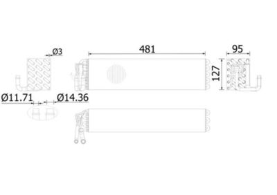 Evaporator, air conditioning MAHLE AE 192 000S