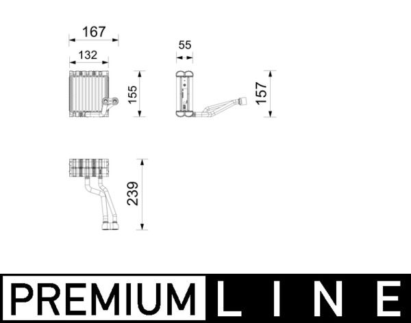 MAHLE AE 261 000P Evaporator, air conditioning