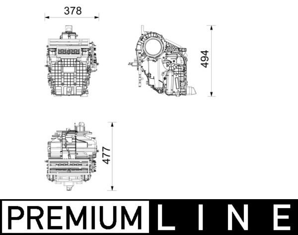MAHLE AE 263 000P Evaporator, air conditioning