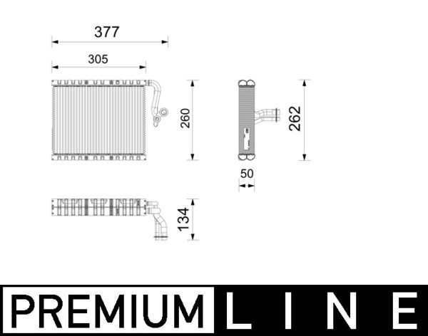 MAHLE AE 265 000P Evaporator, air conditioning