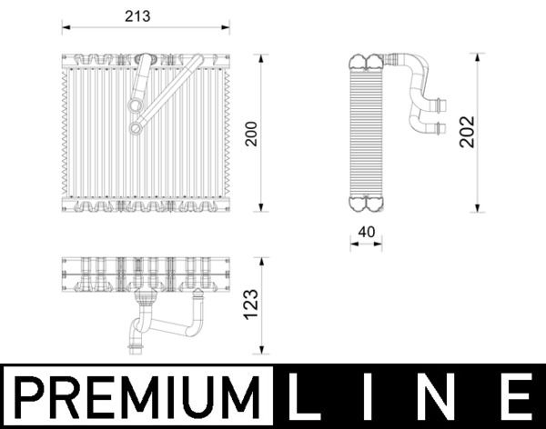 MAHLE AE 270 000P Evaporator, air conditioning