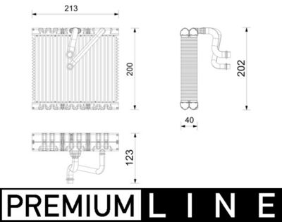 Evaporator, air conditioning MAHLE AE 270 000P