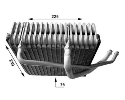 Evaporator, air conditioning MAHLE AE 44 000S