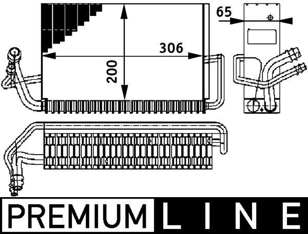 MAHLE AE 57 000P Evaporator, air conditioning